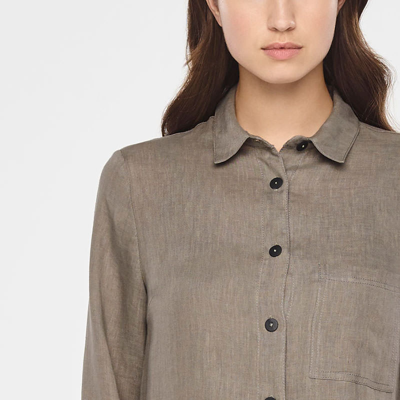Sarah Pacini ZEITLOSE BLUSE AUS LEINEN Vorne