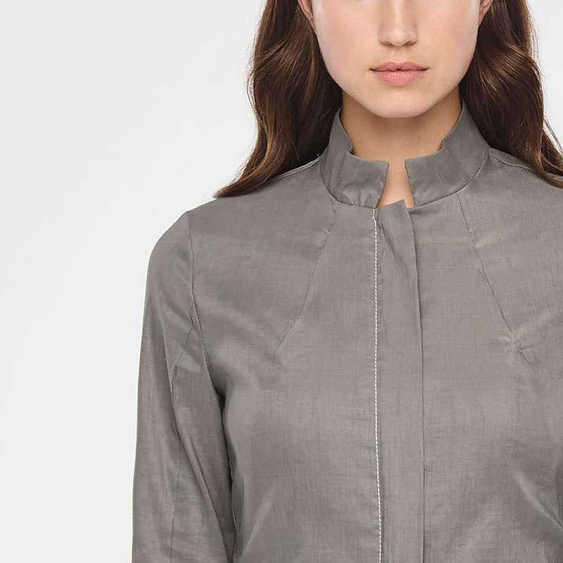 Sarah Pacini LINEN JACKET WITH ZIPPER Front