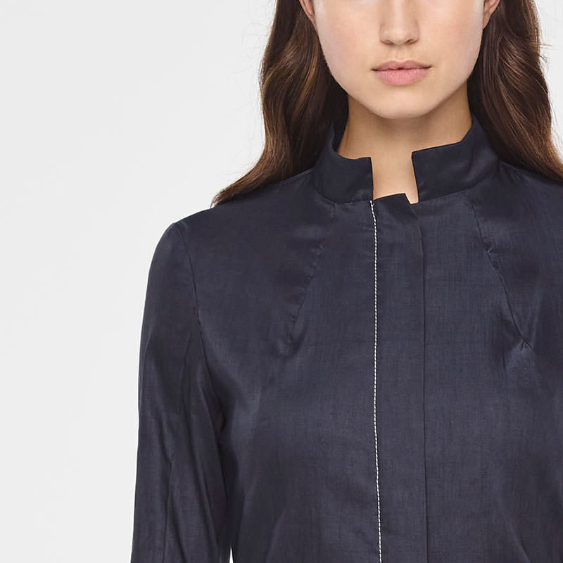 Sarah Pacini LEINENJACKE MIT REISSVERSCHLUSS Vorne