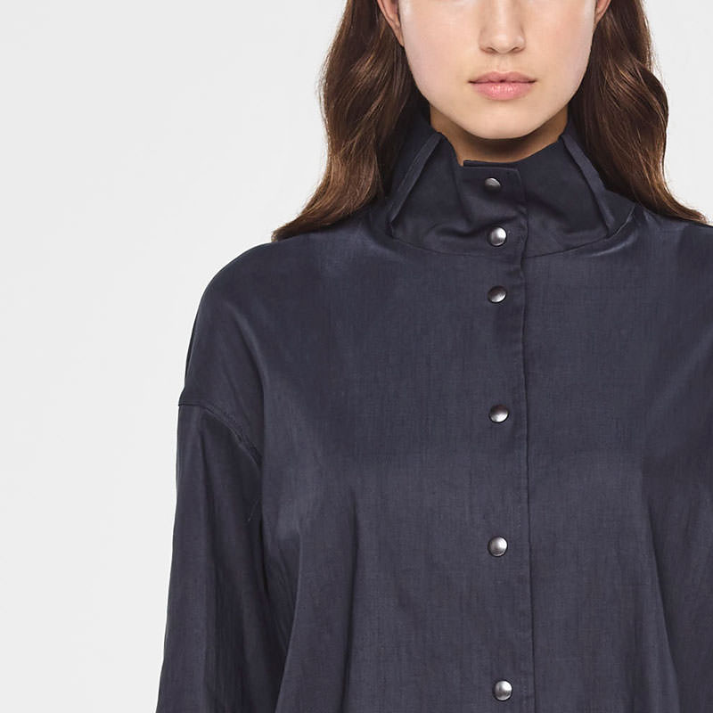 Sarah Pacini LINEN OVERCOAT Front