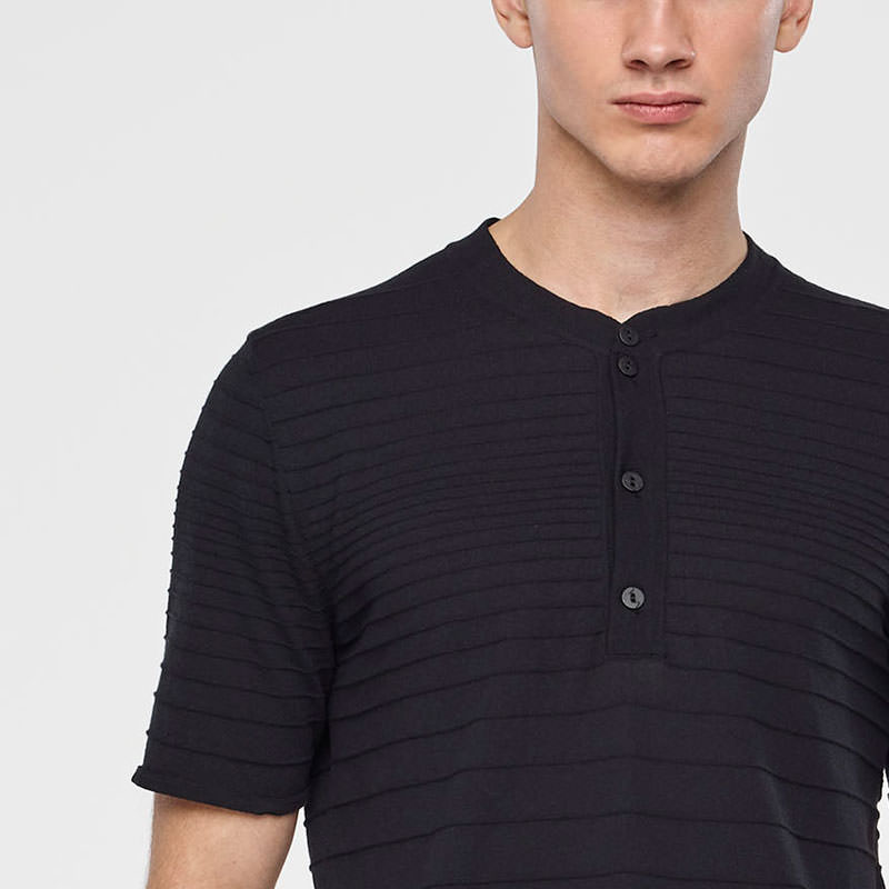 Sarah Pacini HENLEY-SHIRT AUS BAUMWOLLE Vorne