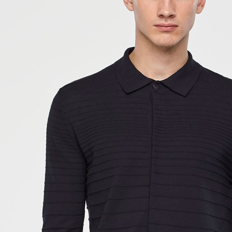 Sarah Pacini CHEMISE EN MAILLE - RAYURES EN RELIEF De face