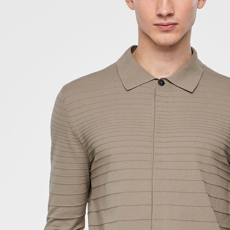 Sarah Pacini CHEMISE EN MAILLE - RAYURES EN RELIEF De face