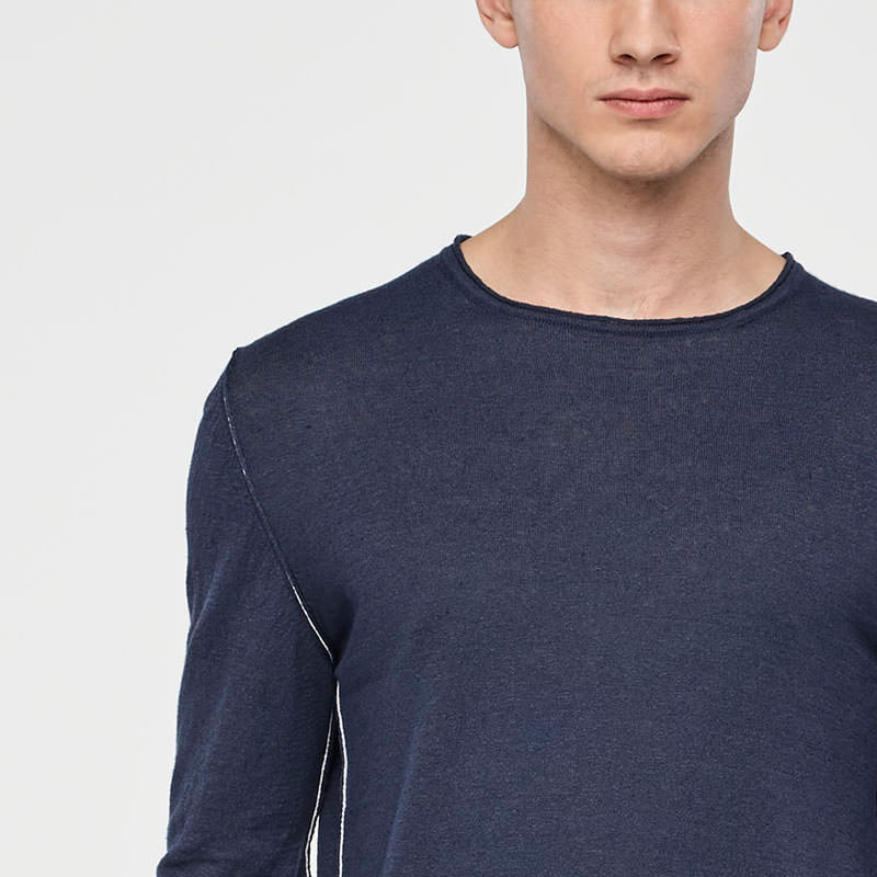 Sarah Pacini PULL EN LIN - MANCHES LONGUES De face