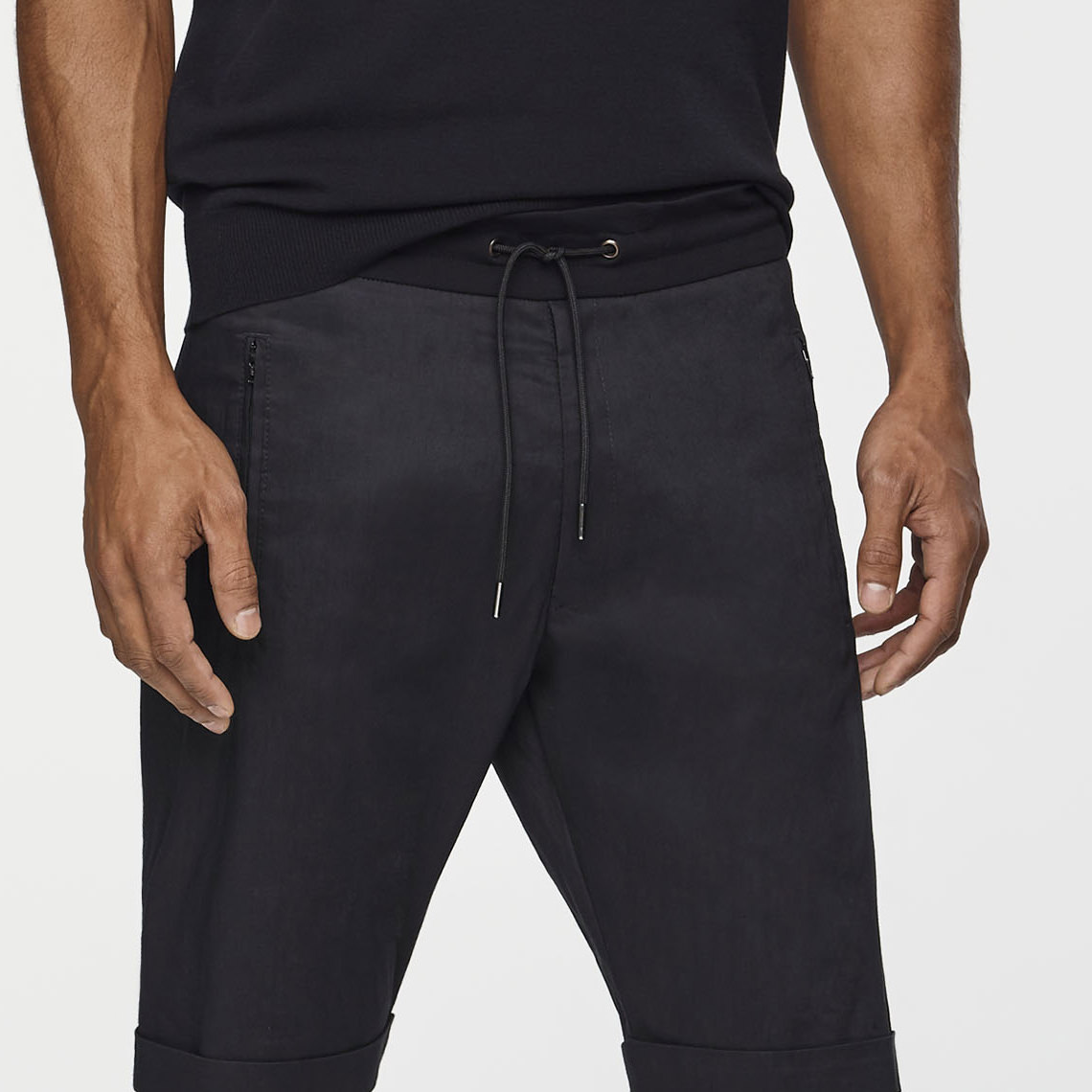 Sarah Pacini STRETCH LINNEN BERMUDASHORT Voorzijde