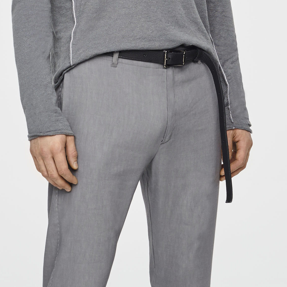 Sarah Pacini PANTALON LIN STRETCH - DÉTAILS STREETWEAR De face