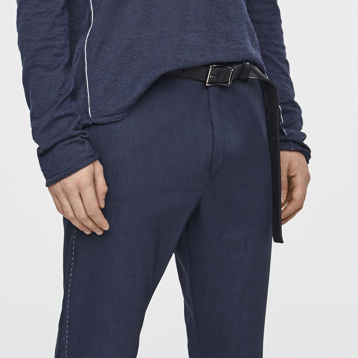Sarah Pacini PANTALON LIN STRETCH - DÉTAILS STREETWEAR De face