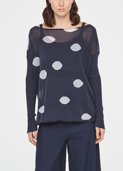 Sarah Pacini PULL EN COTON - MOTIF À POIS De face