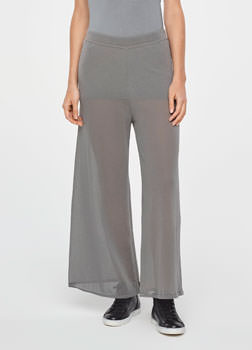 Sarah Pacini KATOENEN BROEK MET VOILE Voorzijde