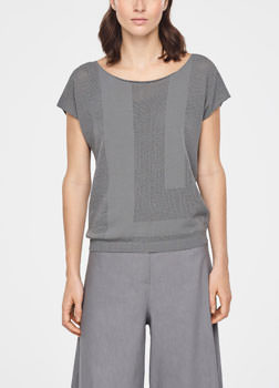 Sarah Pacini PERFORATED SWEATER Front