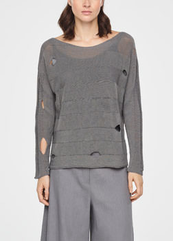 Sarah Pacini BOHEMIAN LINEN SWEATER Front