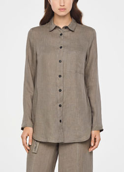Sarah Pacini ZEITLOSE BLUSE AUS LEINEN Vorne