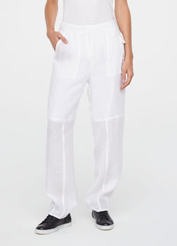 Sarah Pacini ZEITLOSE LEINENHOSE Vorne