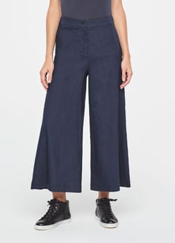 Sarah Pacini LINEN GAUCHO PANTS Front