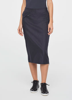Sarah Pacini JUPE EN LIN - SURPIQURES De face