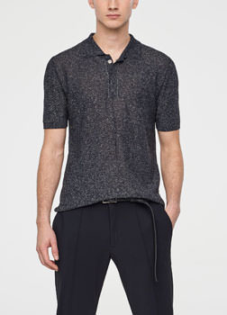 Sarah Pacini LEICHTES POLOSHIRT AUS LEINEN Vorne