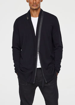 Sarah Pacini URBAN CARDIGAN - ZIPPERED DETAIL Front