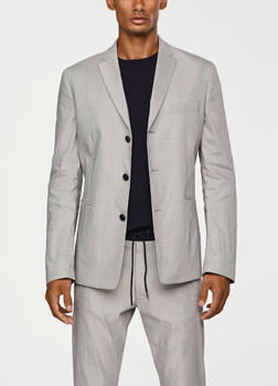 Sarah Pacini VESTE EN LIN STRETCH De face