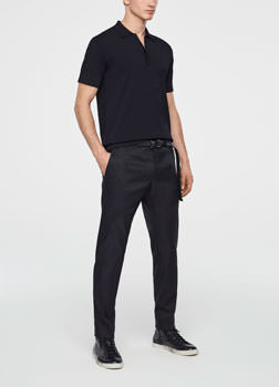 Sarah Pacini PANTALON LIN STRETCH - POCHES ZIPPÉES De face