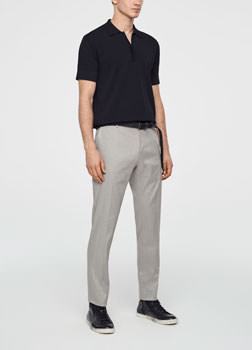 Sarah Pacini PANTALON LIN STRETCH - POCHES ZIPPÉES De face