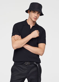 Sarah Pacini STRETCH-LINEN BUCKET HAT Front