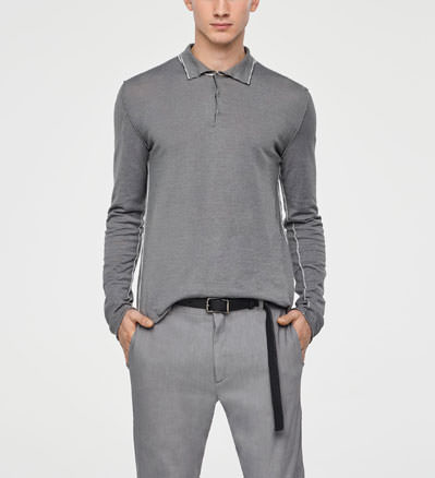 Sarah Pacini LINEN POLO Front