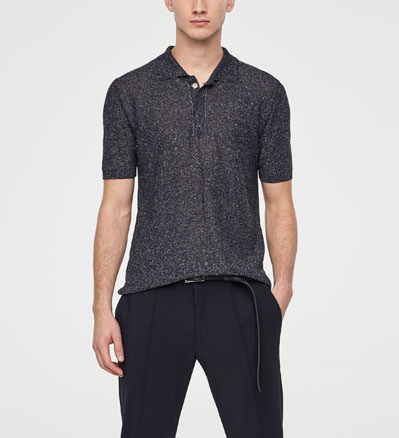 Sarah Pacini LIGHT LINEN POLO Front