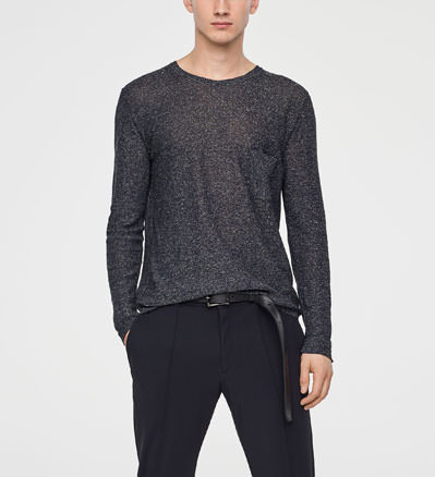 Sarah Pacini PULL EN LIN LÉGER De face