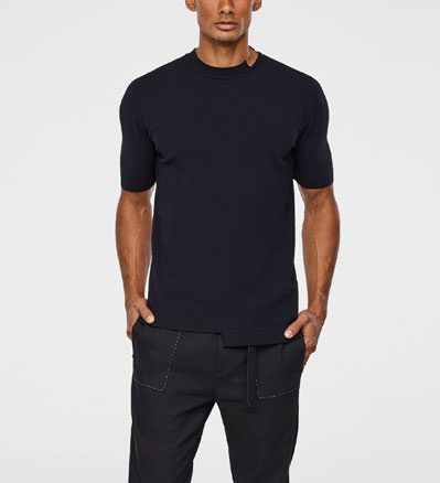 Sarah Pacini LIGHT SWEATER - ASYMMETRICAL DETAILS Front