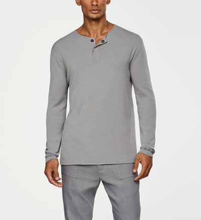 Sarah Pacini LEICHTES HENLEY-SHIRT Vorne