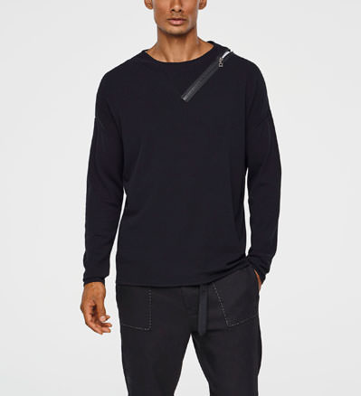 Sarah Pacini SPING SWEATER - ZIPPED COLLAR Front