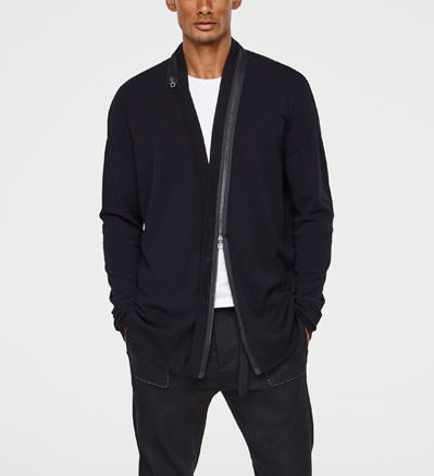 Sarah Pacini URBAN CARDIGAN - ZIPPERED DETAIL Front