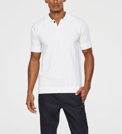 Sarah Pacini TEXTURED POLO Front