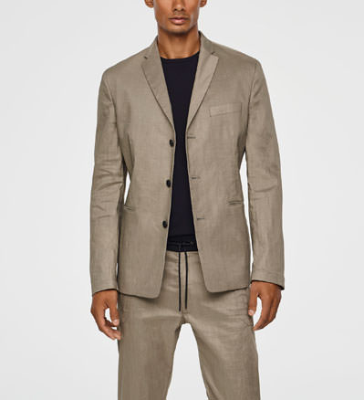 Sarah Pacini VESTE EN LIN STRETCH De face