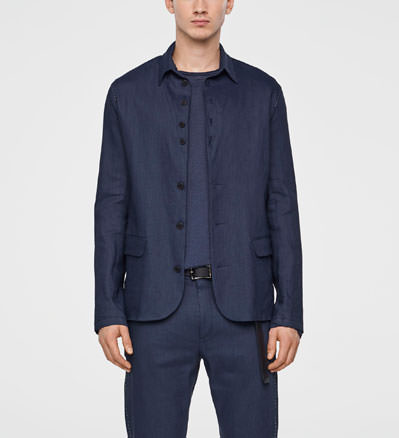 Sarah Pacini JACKE AUS STRETCHLEINEN Vorne