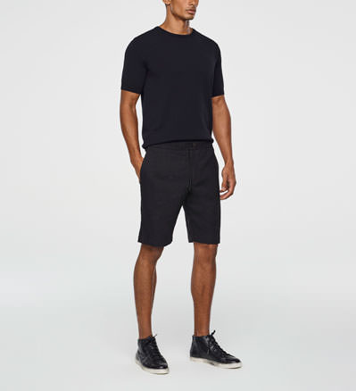 Sarah Pacini STRETCH-LINEN BERMUDA SHORTS Front