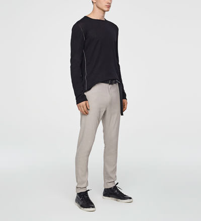 Sarah Pacini STRETCH-LINEN PANTS - STREETWEAR DETAILS Front