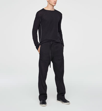 Sarah Pacini STRETCH-LINEN PANTS - WIDE LEG Front