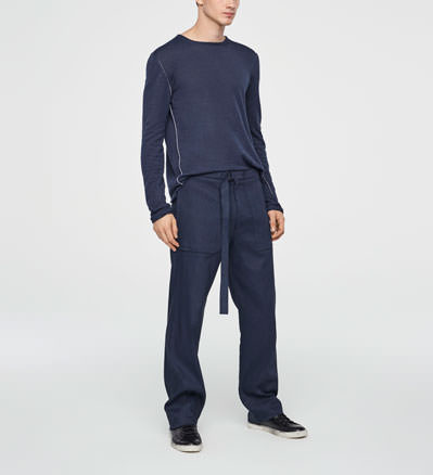 Sarah Pacini STRETCH-LINEN PANTS - WIDE LEG Front