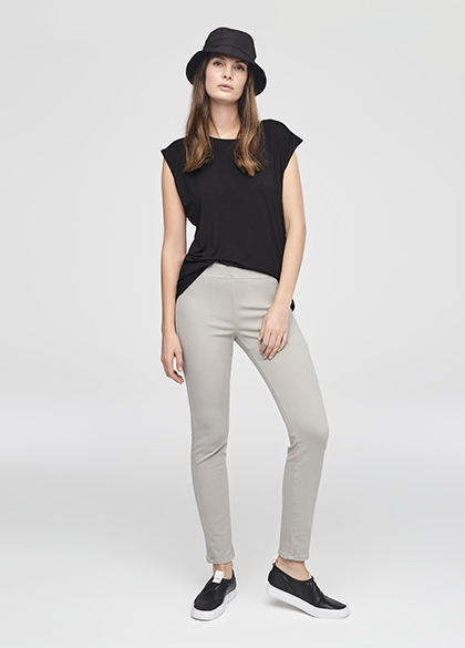 Pantalon Taille Basse Sarah Pacini En Coton/lin Marron - Taille 2 (40/42), Coupe Wide-leg, Occasion Très Bon état