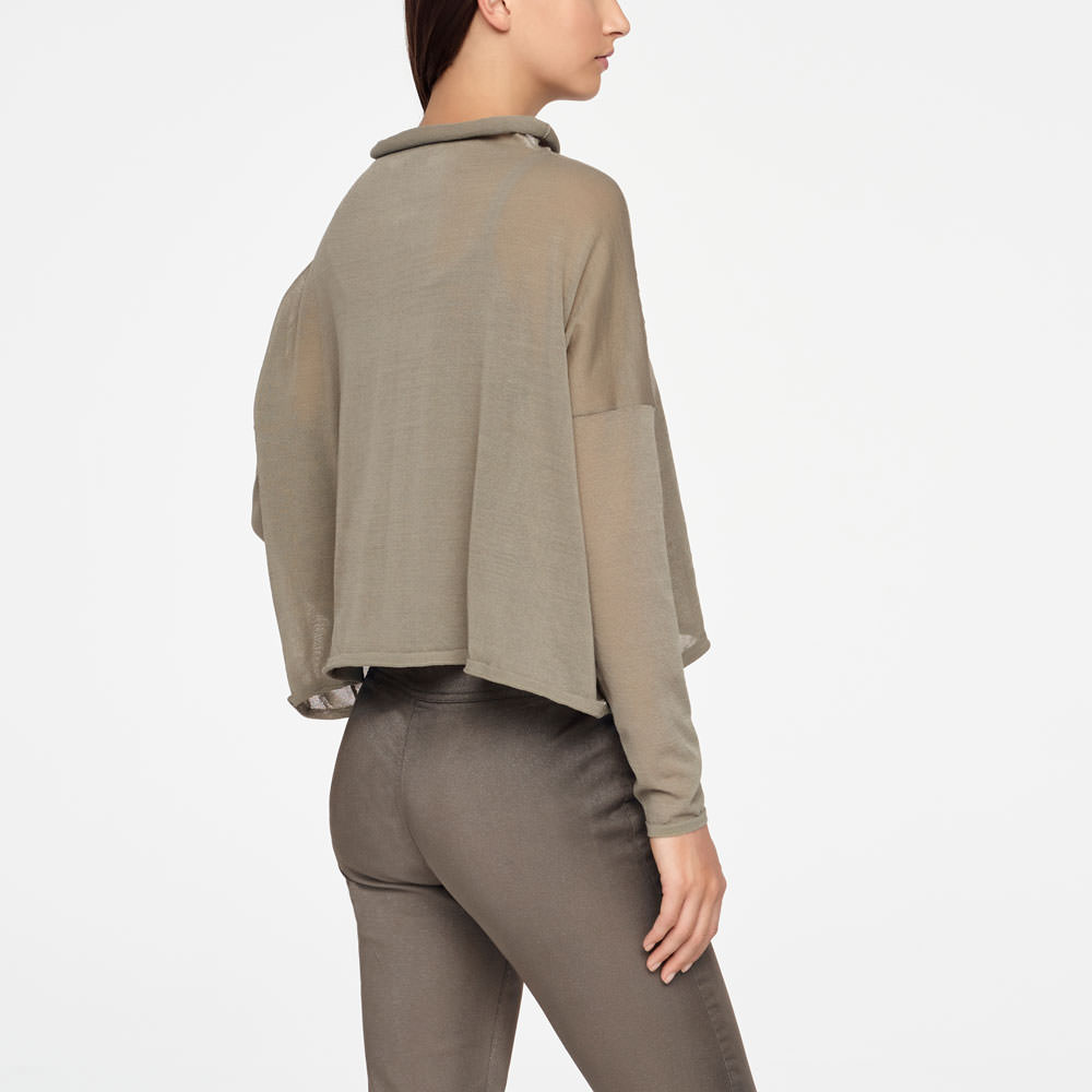 Sarah Pacini PULL COURT - POCHE PLISSÉE Derrière