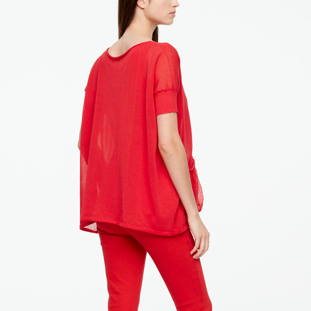 Sarah Pacini PULL LONG - POCHE PLISSÉE Derrière