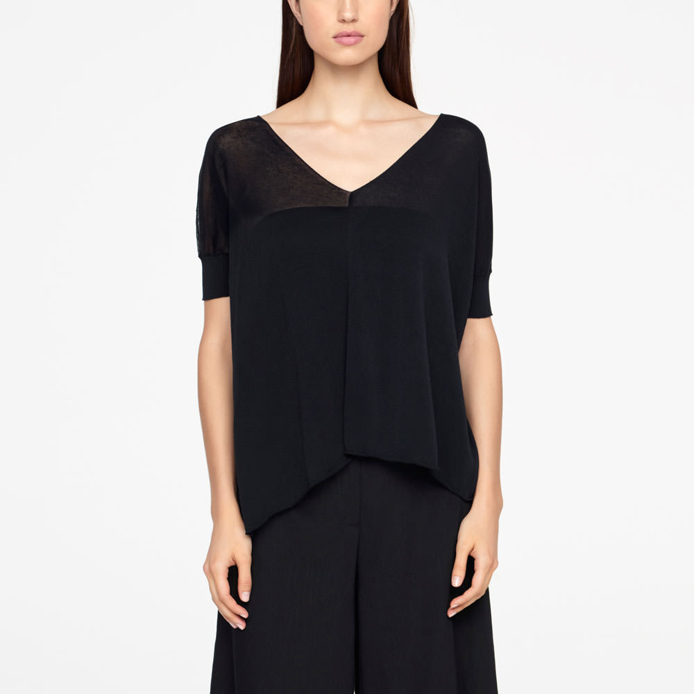 Sarah Pacini COTTON SWEATER - ASYMMETRIC Front