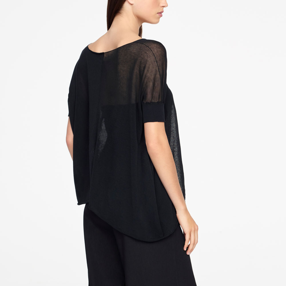 Sarah Pacini COTTON SWEATER - ASYMMETRIC Back view