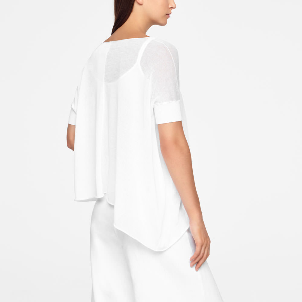 Sarah Pacini COTTON SWEATER - ASYMMETRIC Back view