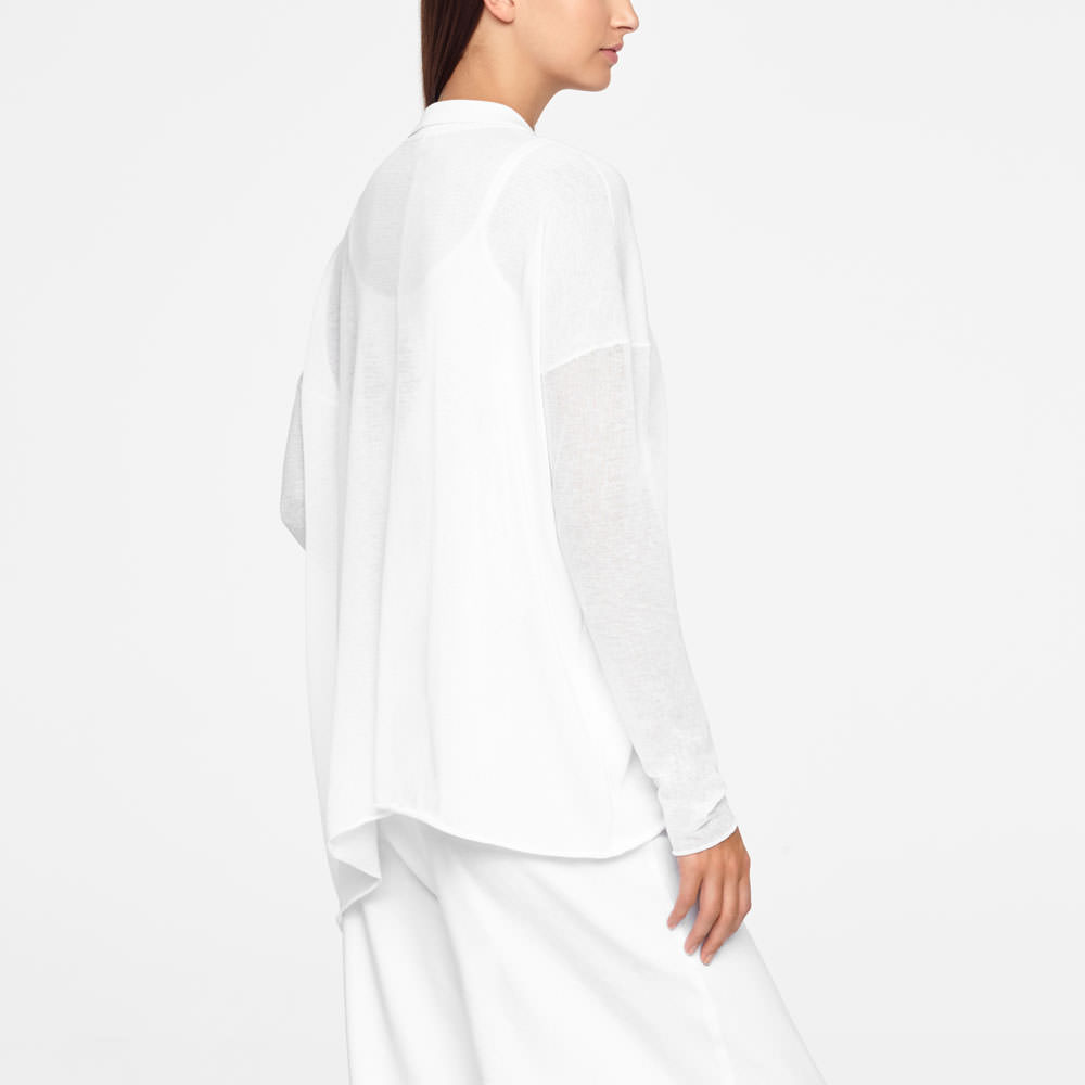 Sarah Pacini CARDIGAN EN COTON - ASYMÉTRIQUE Derrière