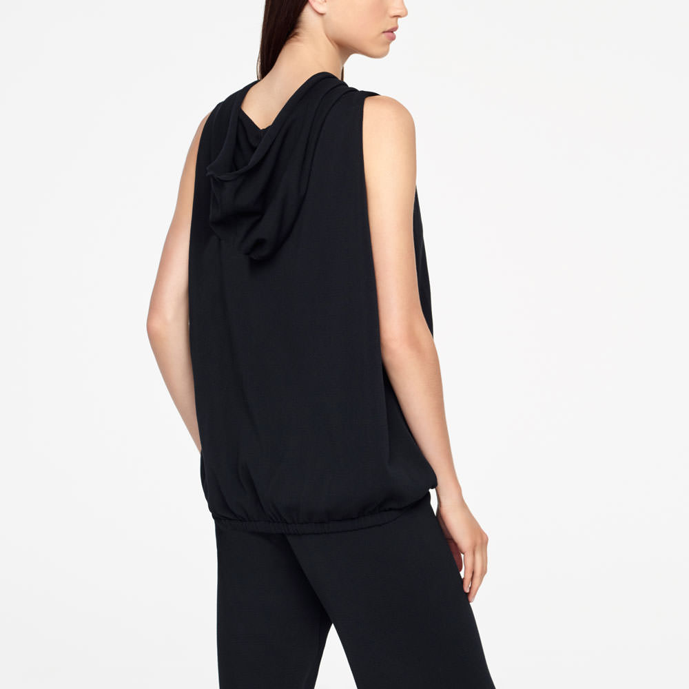 Sarah Pacini URBAN HOODIE - SLEEVELESS Back view