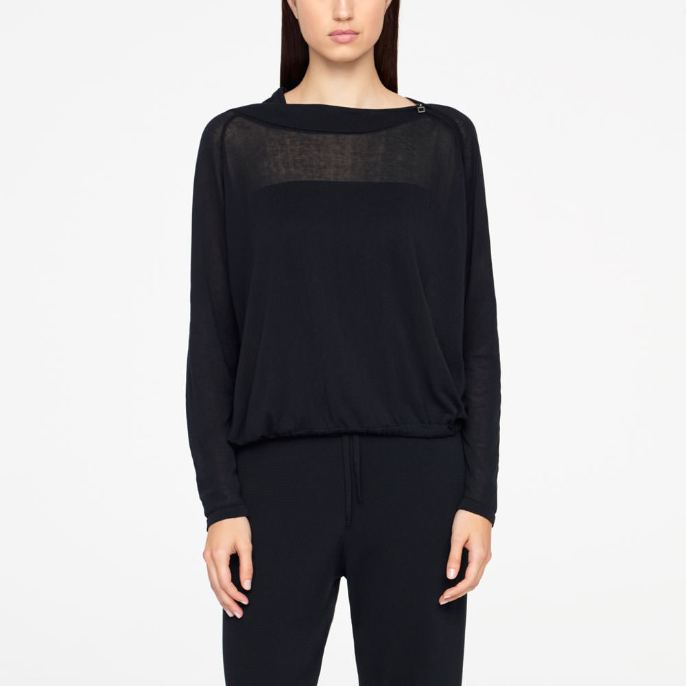 Sarah Pacini URBANER SWEATER - REISSVERSCHLUSS-AUSSCHNITT Vorne