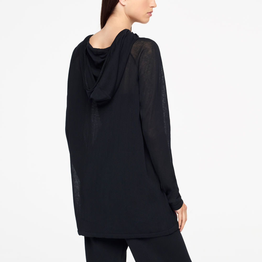 Sarah Pacini PULL A CAPUCHE - COL ZIPPÉ Derrière
