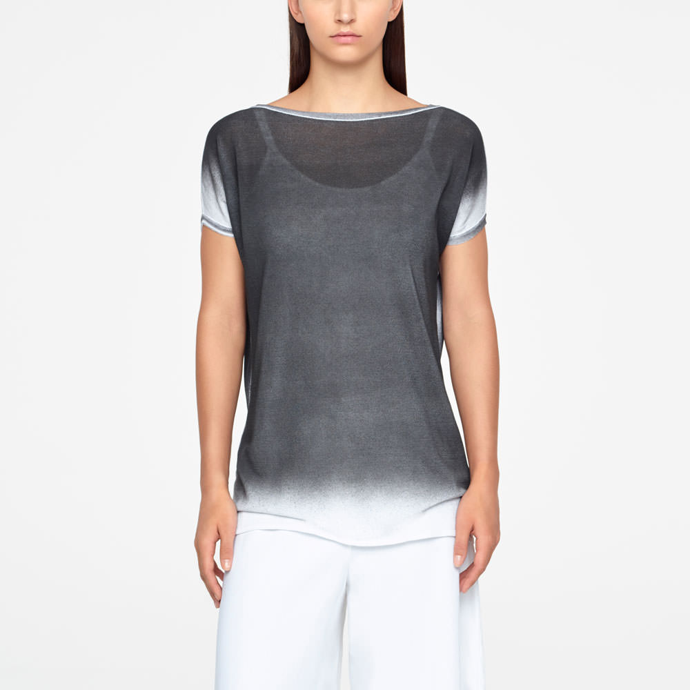 Sarah Pacini GRADIENT SWEATER - CAP SLEEVES Front